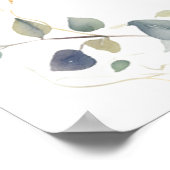 Elegante groen bruiloft zittafel 18 tafels poster (Hoek)