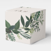 Elegante Groen Custom Monogram kubus Favor Box Bedankdoosjes (Voorkant Zijde)