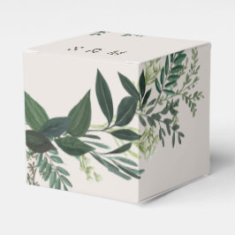 Elegante Groen Custom Monogram kubus Favor Box Bedankdoosjes