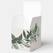Elegante Groen Custom Monogram kubus Favor Box Bedankdoosjes (Geopend)