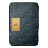 Elegante Groen,Diamanten,Monogram Badmat (Voorkant Verticaal)
