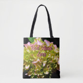 Elegante groen geel roze Hydrangea bloemen Tote Bag (Voorkant)