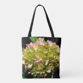 Elegante groen geel roze Hydrangea bloemen Tote Bag (Achterkant)