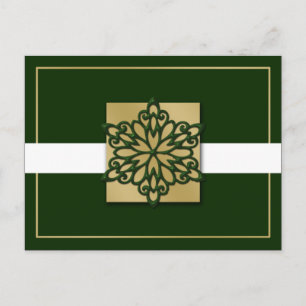 elegante groen goud Corporate Holiday Groeten Feestdagenkaart