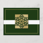 elegante groen goud Corporate Holiday Groeten Feestdagenkaart (Voorkant)