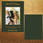 Elegante Groen Goud Familie Foto Kerstmis