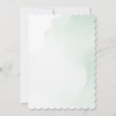 Elegante Groen & Goud Kruis doop uitnodiging (Achterkant)