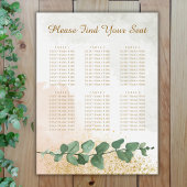 Elegante Groen & Goud Trouwstoel Grafiek Poster