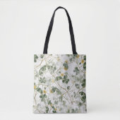 Elegante Groen Gouden Botanische Illustratie Tote Bag (Voorkant)