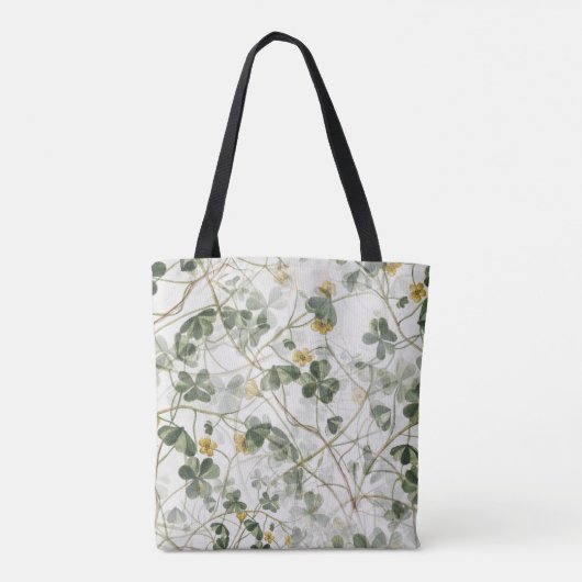 Elegante  Groen Gouden Botanische Illustratie Tote Bag (Achterkant)