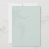 Elegante Groen-Grijs Eucalyptus Waterverf Art Kaart (Achterkant)