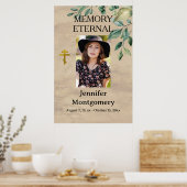 Elegante groen orthodoxe Christelijke begrafenis Poster (Keuken)