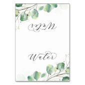 Elegante groen waterbuffetvoedseletiketten kaart (Voorkant)