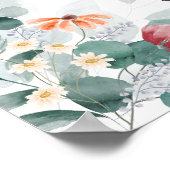 Elegante groen wilde bloem eucalyptus welkom poster (Hoek)