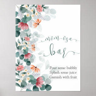 Elegante groen wilde bloem eucalyptus welkom poster