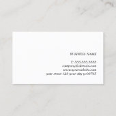 Elegante Groen Wit Vet Monogram Consultant Visitekaartje (Achterkant)