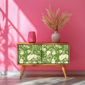 Elegante  groen & witte bloemenprint tissuepapier