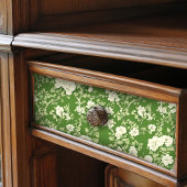 Elegante  groen & witte bloemenprint tissuepapier