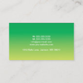 Elegante Groen & Yellow Healing Spa van de Visitekaartje (Achterkant)
