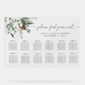 Elegante groenblijvende bruiloft Acryl zitkaart Acryl Bord (Voorkant)