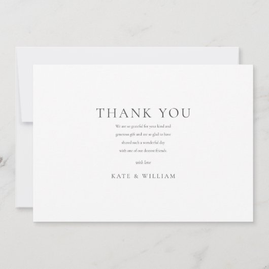 Elegante Groene 8 Foto Collage Huwelijk Bedankkaart (Achterkant)