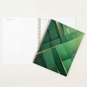 Elegante groene abstracte achtergrond met glinster planner (Display)