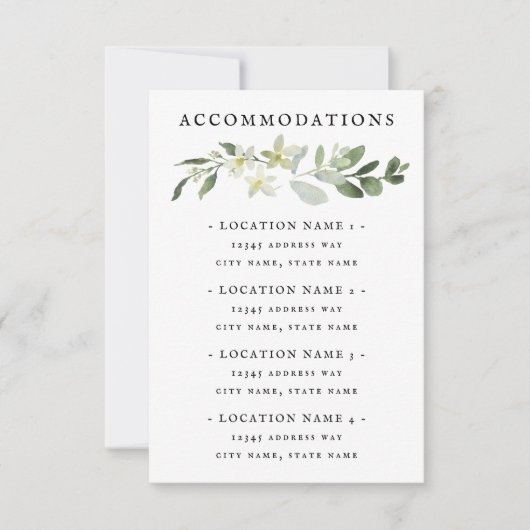 Elegante groene accommodaties Behuizing Kaart (Voorkant)