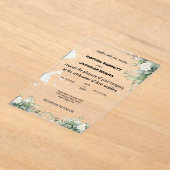Elegante groene acryl trouwuitnodiging uitnodigingen (Laagn)