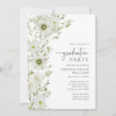 Elegante Groene Afstudeerfeest Kaart (Voorkant)