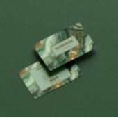 Elegante groene agaat met gouden glitter - Modern Visitekaartje