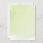 Elegante groene aquarel save-the-date uitnodiging (Achterkant)