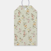 Elegante groene baby shower bedankkaartje cadeaulabel (Achterkant)