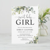 Elegante Groene Baby Shower Uitnodiging (Staand voorkant)