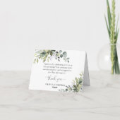 Elegante Groene Bedankkaart (Achterkant)