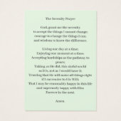 Elegante groene begrafenis gedenkteken Kaart (Achterkant)