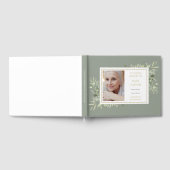 Elegante groene begroeting ter liefdevolle herinne gastenboek (Volledig)