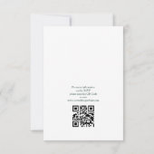 Elegante Groene Begroting QR Code Bruiloft Kaart (Achterkant)