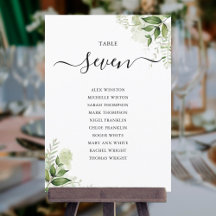 Elegante groene beplanting zitplaatsenplan tafelnu