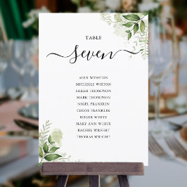 Elegante groene beplanting zitplaatsenplan tafelnu