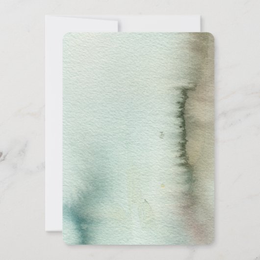 Elegante groene bergjongen eerste heilige communie kaart (Achterkant)