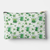 Elegante groene biermugs en shamrocks wit etui (Achterkant)