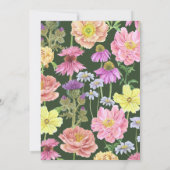 Elegante Groene Bijen en Wildflower Baby shower Kaart (Achterkant)