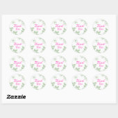 Elegante Groene Blad Bedankt Sticker (Vel)