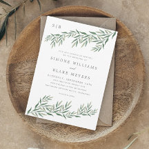 Elegante groene blad bruiloft