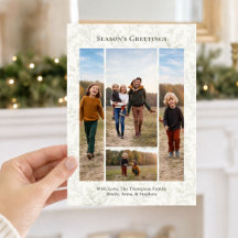 Elegante groene blad Foto Collage Kerstmis