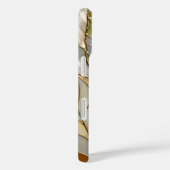 Elegante Groene Blad iPhone Hoes Minimalistisch Bo (Achterkant / Rechts)