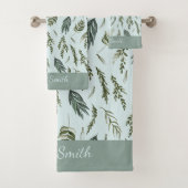 Elegante groene bladeren botanische Natuur Bad Handdoek (Insitu)
