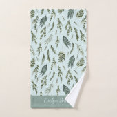 Elegante groene bladeren botanische Natuur Bad Handdoek (Handdoek)