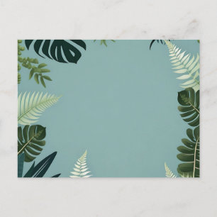 Elegante groene bladeren en varen briefkaart