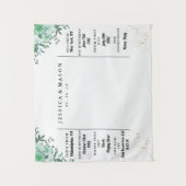 Elegante groene bladeren flora fotohokje achtergro wandkleed (Voorkant)